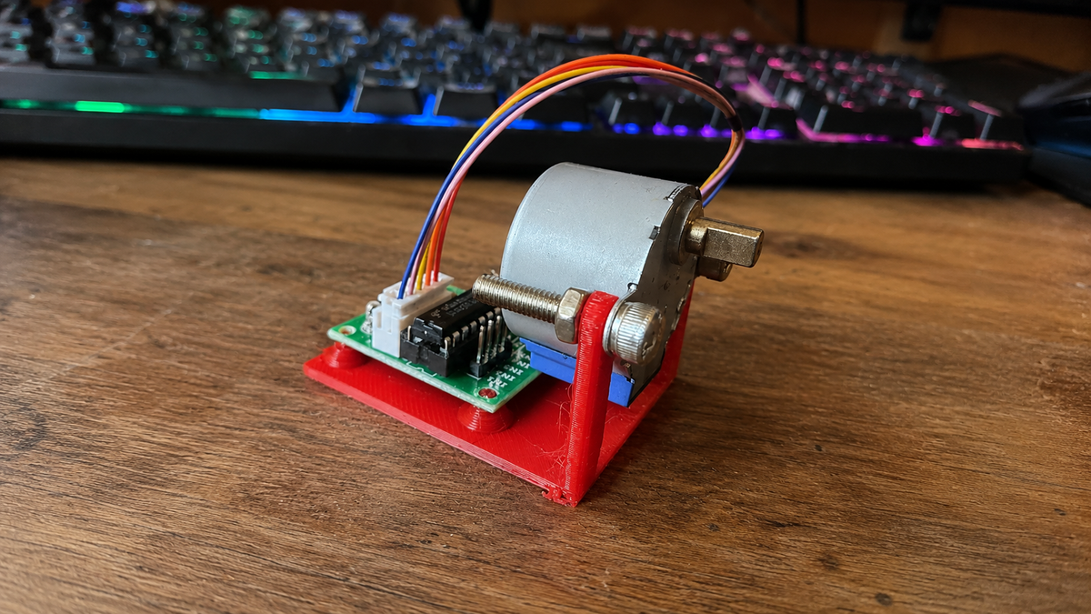 28BYJ-48 stepper motor wired to an Arduino with a ULN2003 driver board