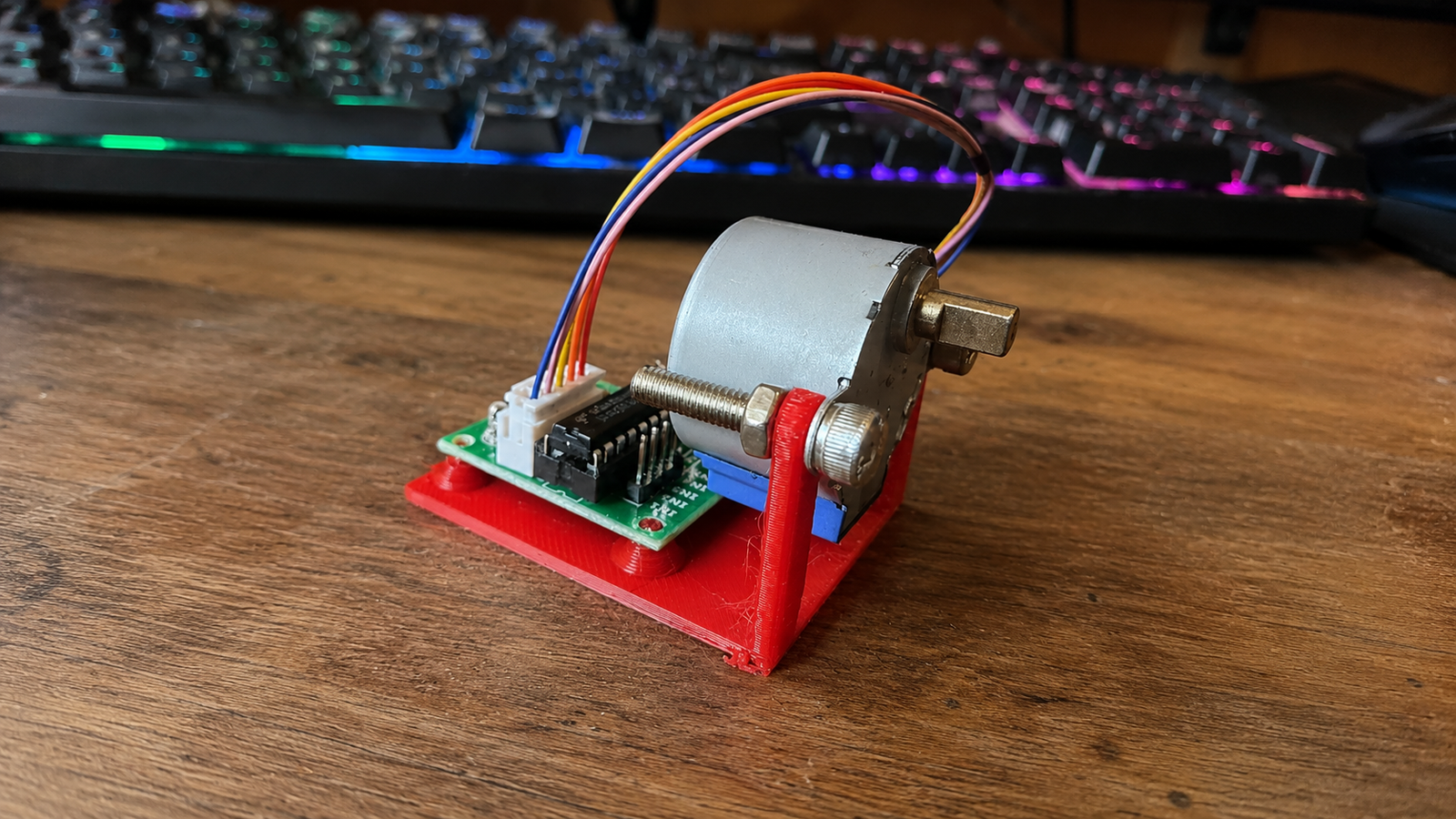 28BYJ-48 stepper motor wired to an Arduino with a ULN2003 driver board