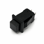 Black DS429 square push button, front three-quarter view