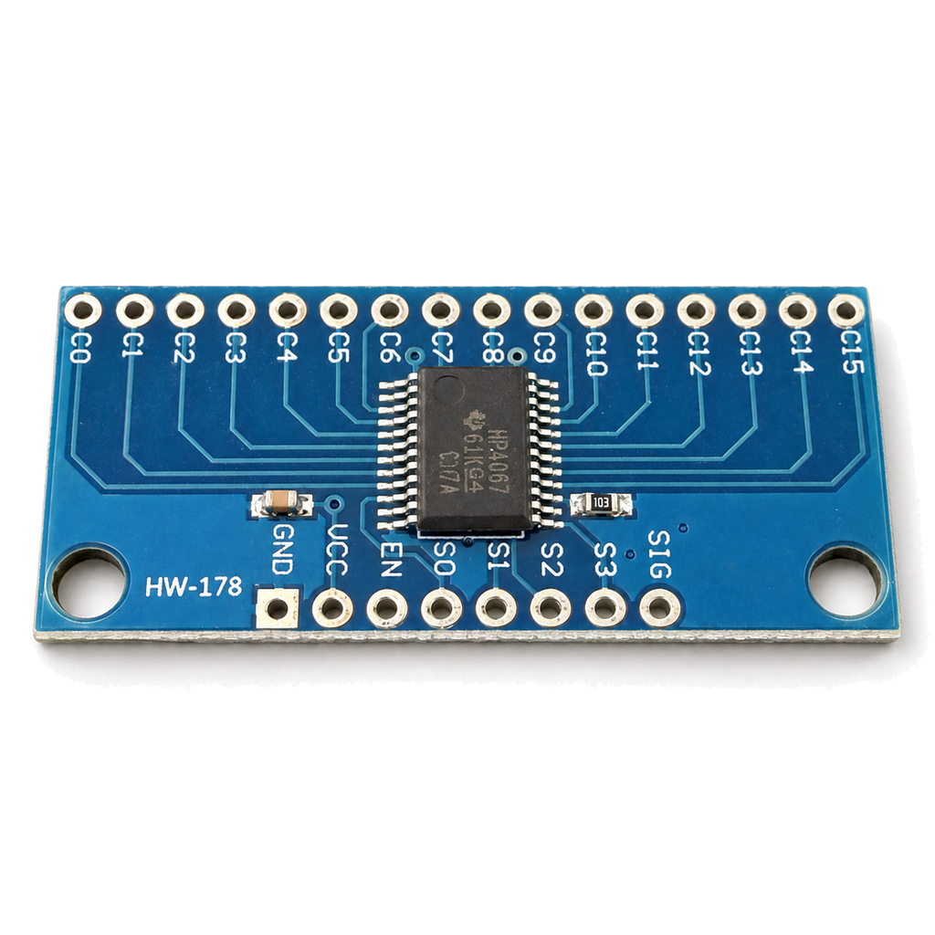HW-178 74HC4067 16-channel multiplexer module top view