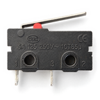Numbered front face of the 2-pin KW11-3Z switch: 5A 125 250V T85 marking and terminal numbers 1, 3 and 2, with tabs at 1 and 3 only