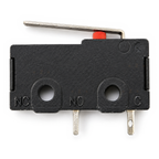 Back face of the switch moulded NC, NO and C, with tabs under NO and C and no tab under NC