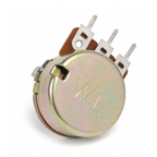Rear of the WH148 15mm potentiometer showing the WL-stamped metal cover and terminal construction