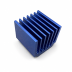 Supplied blue aluminium heatsink for the TMC2208 stepper driver