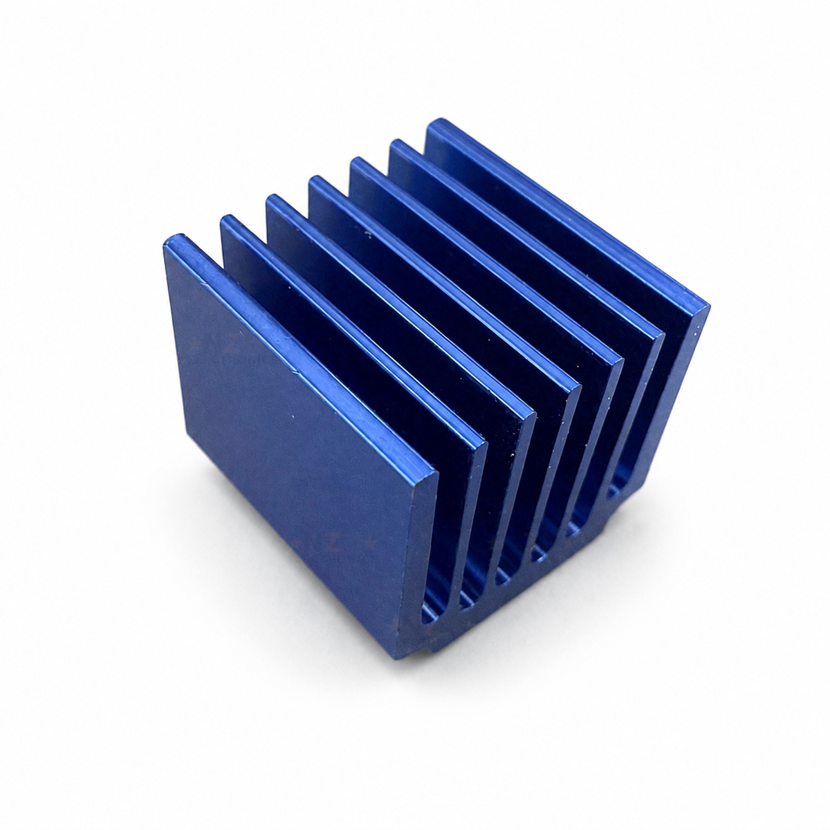 Supplied blue aluminium heatsink for the TMC2208 stepper driver