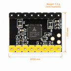 TMC2208 module dimensions 20.50 by 15.0 millimetres and 7 gram weight with heatsink