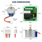 28BYJ-48 stepper motor dimensions
