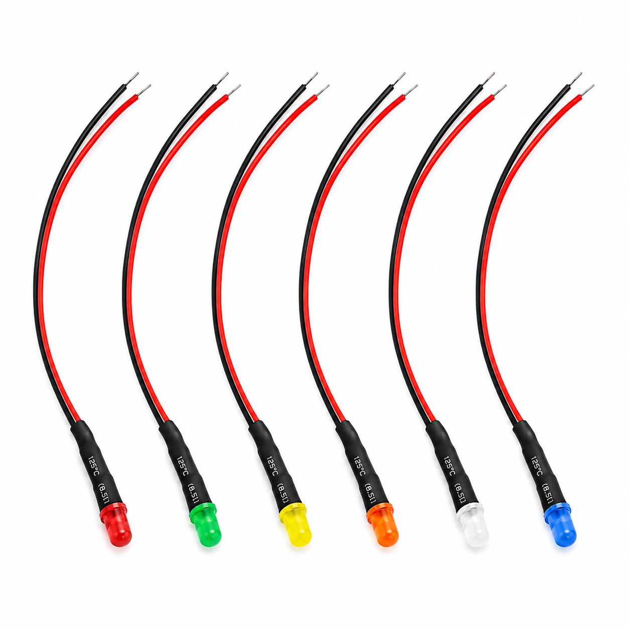 3mm Pre-wired Diffused LED — 20cm (5V / 12V)