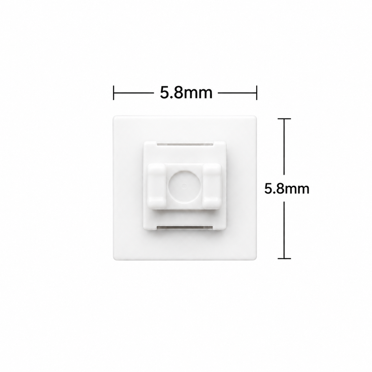 5.8x5.8mm push button switch dimensions diagram, 5.8mm square body