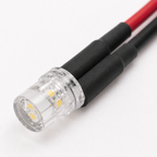 Pre-Wired Water Clear LED - 5mm Flat Top (3-24V DC)
