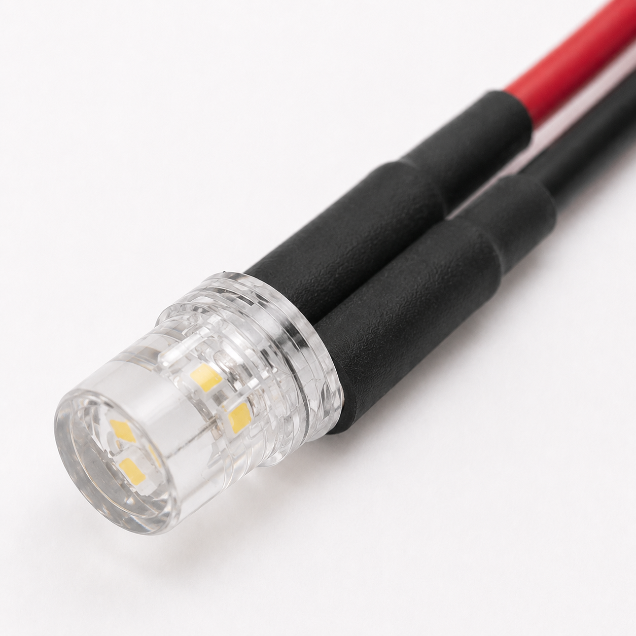 Pre-Wired Water Clear LED - 5mm Flat Top (3-24V DC)