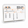Metal film resistor assortment kit, 600 pieces across 30 values
