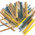 Loose metal film resistors from the 600-piece kit