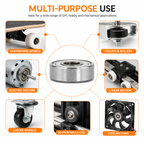 608Z bearing multi-purpose uses: skateboards, pulleys, motors, linear motion, casters, 3D printers and cooling fans