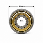 608Z bearing dimensions: 22mm outer diameter and 8mm bore