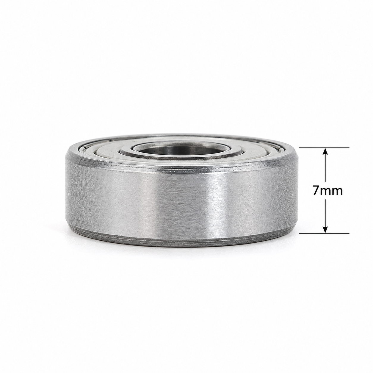 608Z bearing side profile showing 7mm width
