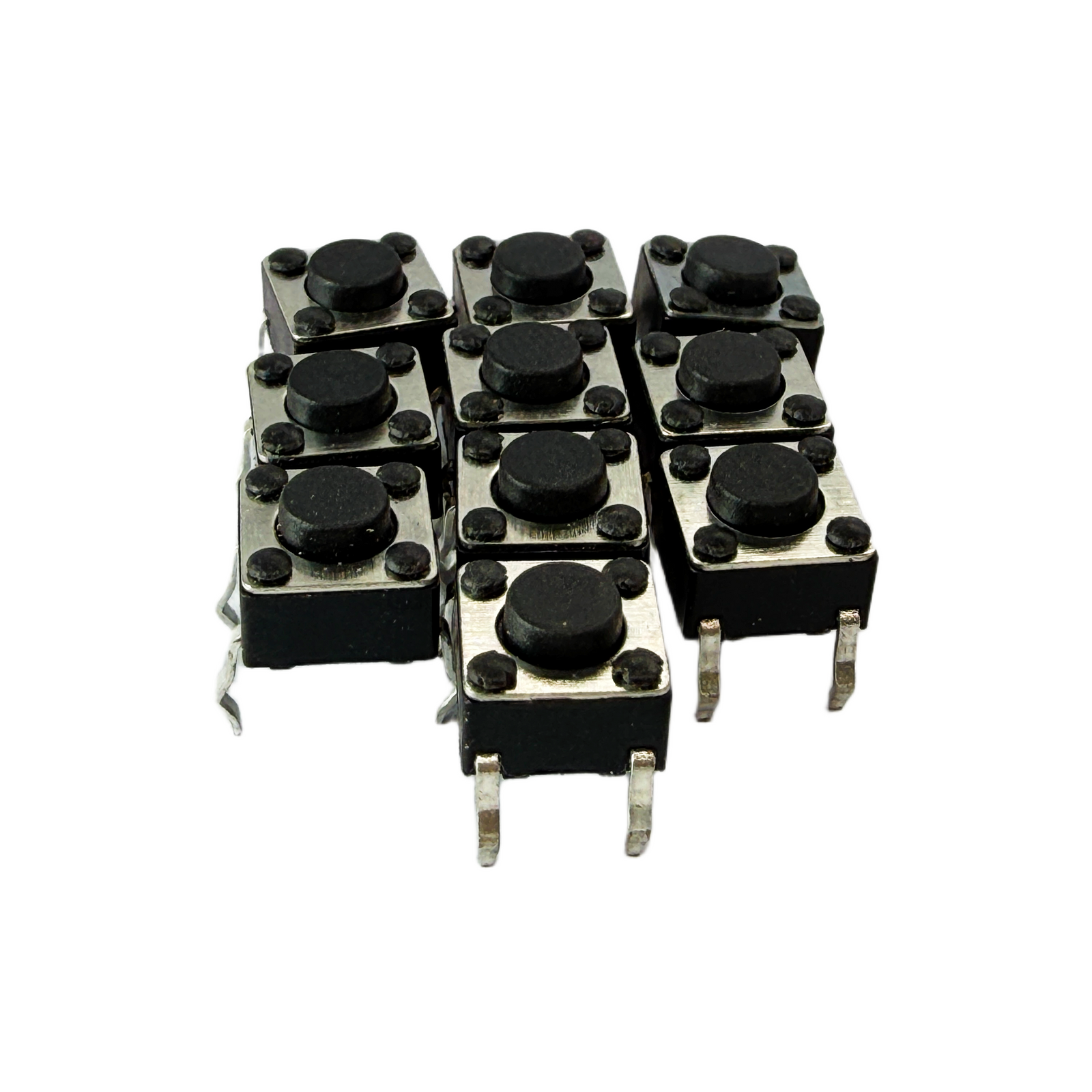 6x6mm Tactile Push Button Switch SMT 4-Pin 6x6x4.3mm – Pack of 10