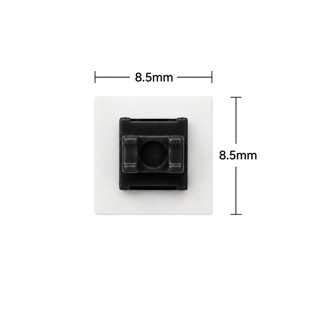 8.5x8.5mm push button switch dimensions diagram, 8.5mm square body