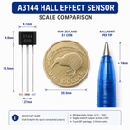 A3144 Hall Effect Switch Sensor – TO-92, 4.5V–24V