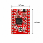 A4988 stepper driver board dimensions, 15.5mm by 20.5mm StepStick footprint