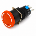 AB6-A 16mm emergency stop switch with red latching mushroom head