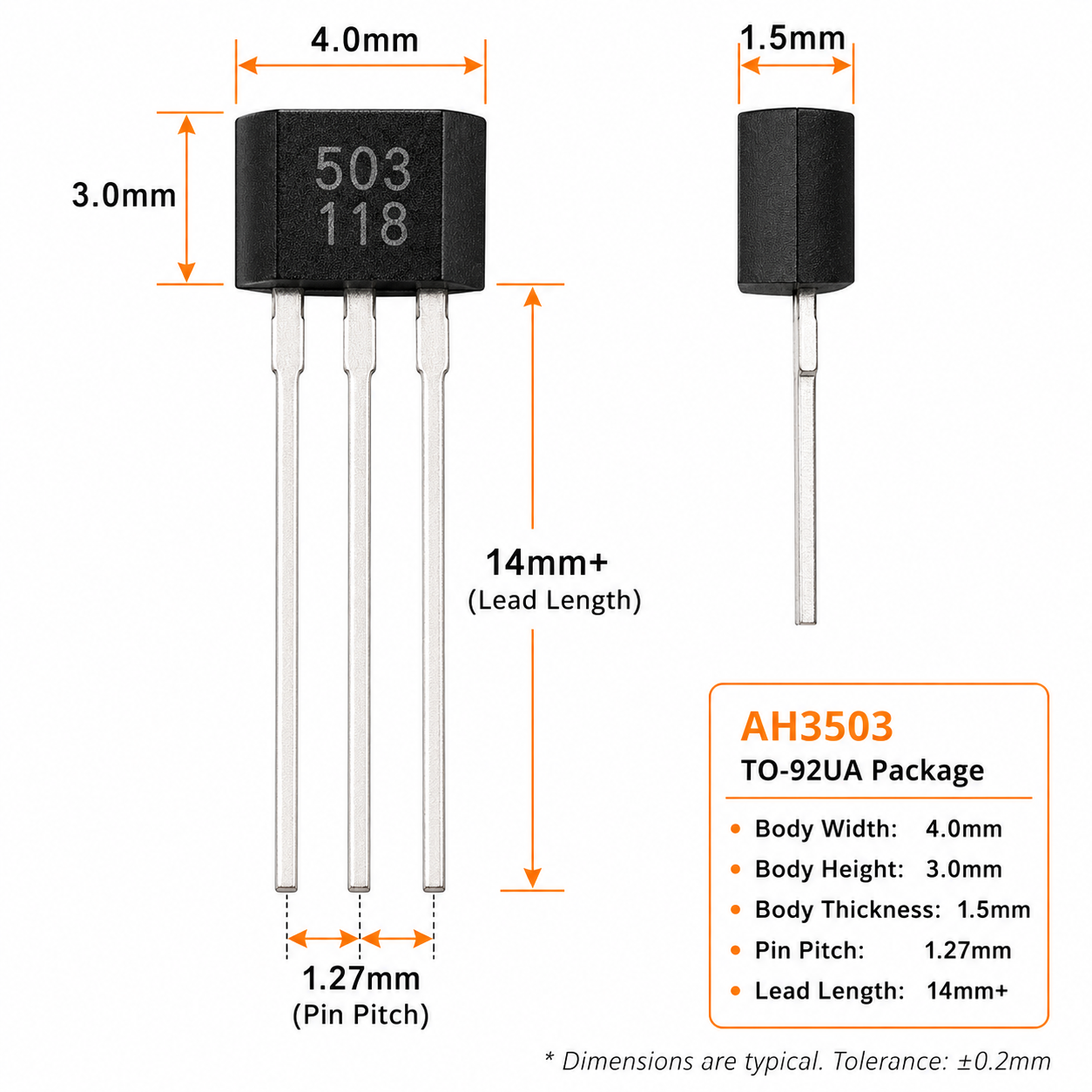 AH3503 Linear Hall Effect Sensor