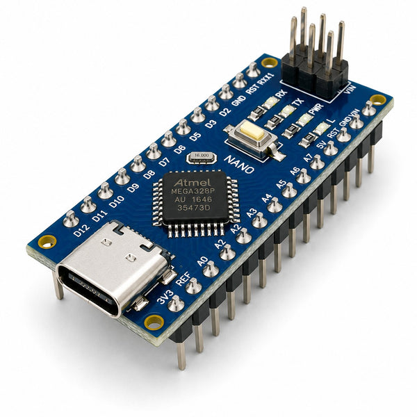 Arduino Nano V3 USB-C development board, front product view