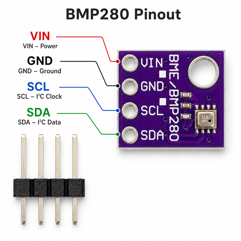 GY-BMP280 Barometric Pressure & Temperature Sensor - 5V