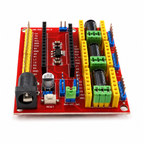 TZT CNC Shield V4 barrel jack power input close up