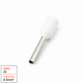 Insulated bootlace ferrule 0.5mm² 22 AWG white collar (E0508) clearance