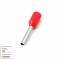 Insulated bootlace ferrule 0.5mm² 22 AWG red (E0508)