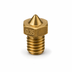 E3D V6 compatible brass 3D printer nozzle with 0.35mm tip and M6 thread