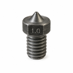 E3D V6 compatible hardened steel 3D printer nozzle with 1.0mm tip and M6 thread