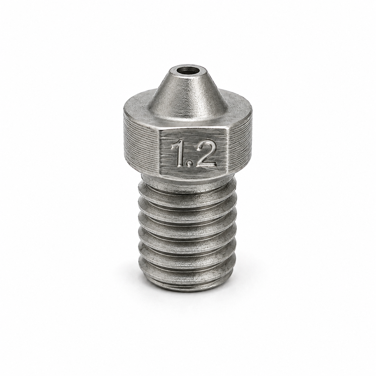 E3D V6 compatible hardened steel 3D printer nozzle with 1.2mm tip and M6 thread