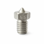 E3D V6 compatible stainless steel 3D printer nozzle with 0.5mm tip and M6 thread