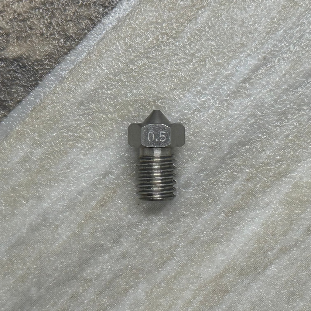 E3D V6 Compatible 3D Printer Nozzles – Brass, Stainless & Hardened Steel