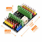 ESP32-C3 expansion board dimensions, 37.4 by 22.5 mm and 11.6 mm tall