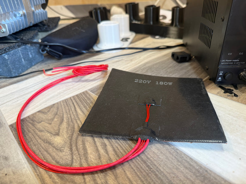 220V 150mm x 150mm 180W Silicone Heating Pad for 3D Printer