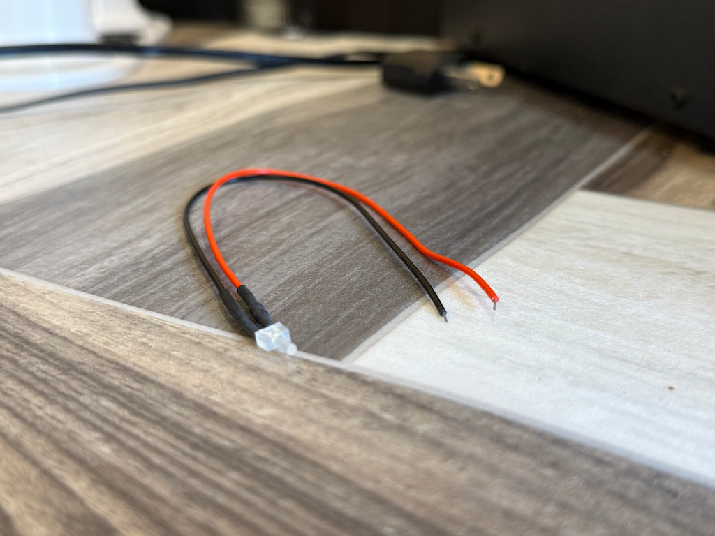 2mm Pre-wired 5V White Diffused LED — 20cm