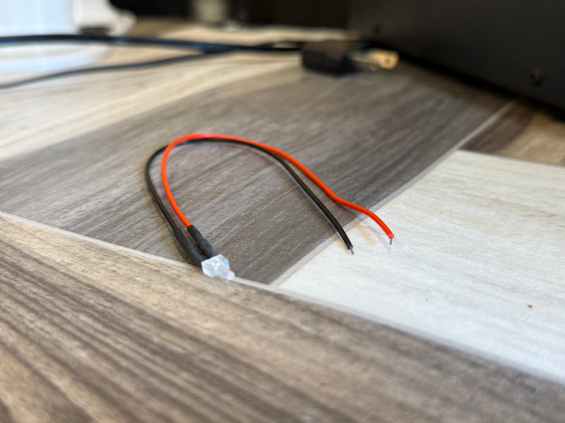 2mm Pre-wired 5V White Diffused LED — 20cm