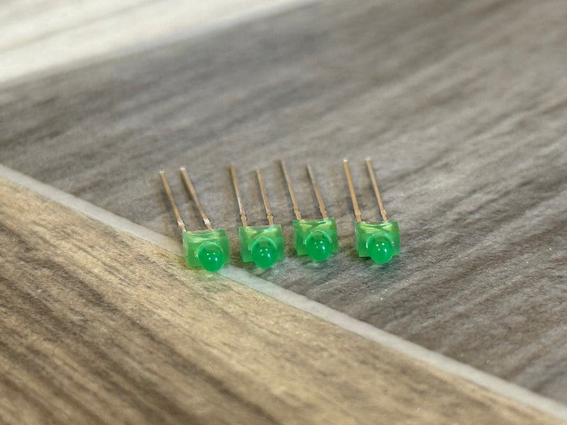2mm Green LED DIP compatible