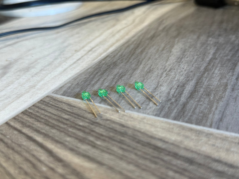 2mm Green LED DIP compatible