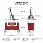 KN3C-101 SPST Toggle Switch – 15A 250V Waterproof