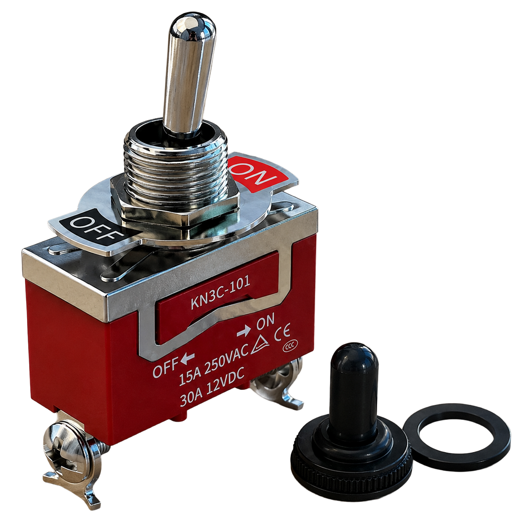 KN3C-101 SPST Toggle Switch – 15A 250V Waterproof