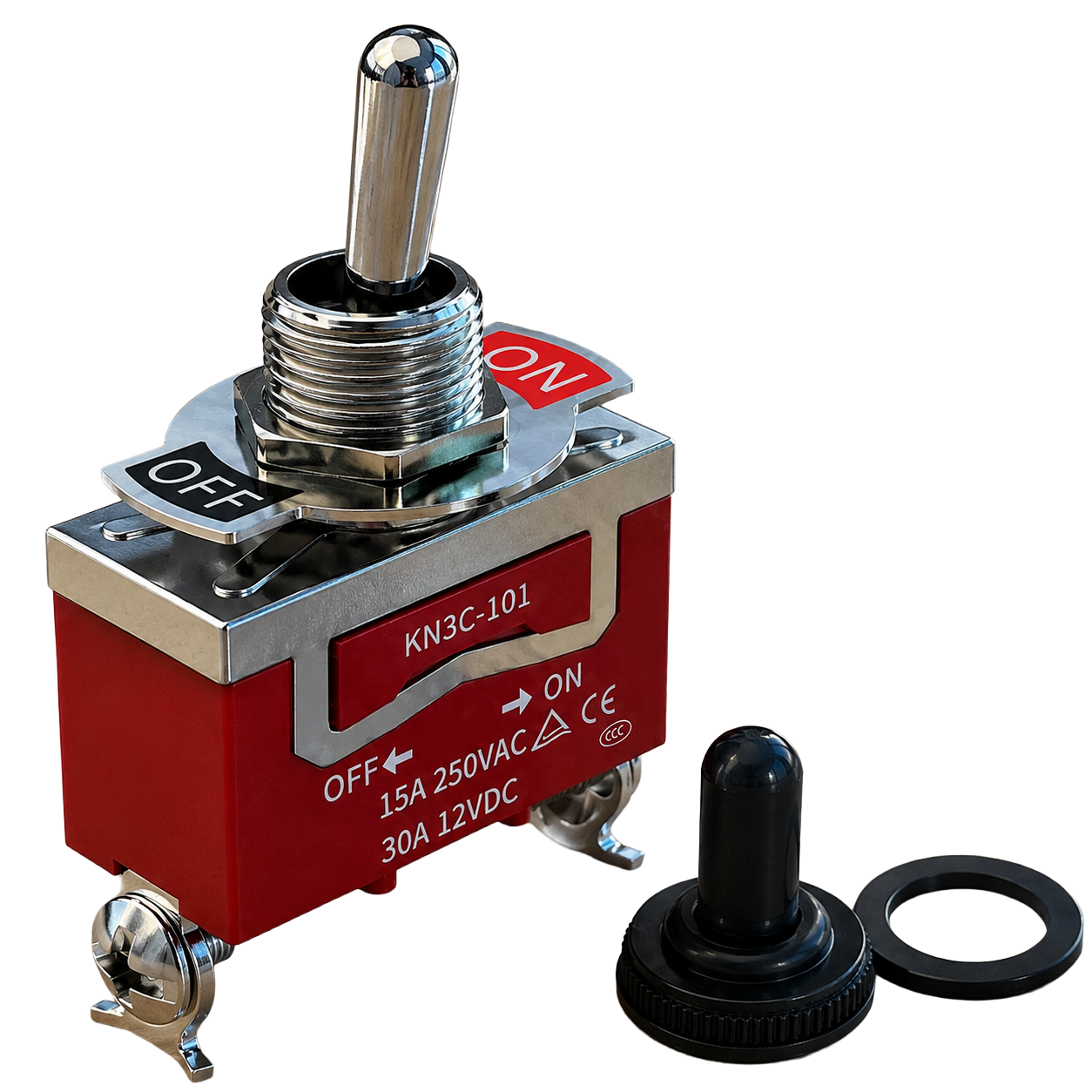 KN3C-101 SPST Toggle Switch – 15A 250V Waterproof