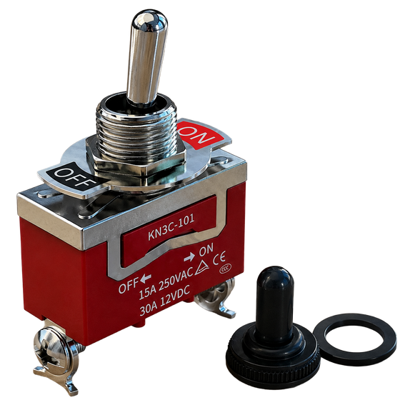 KN3C-101 SPST Toggle Switch – 15A 250V Waterproof