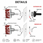 KN3C-101 SPST Toggle Switch – 15A 250V Waterproof