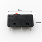 KW11-3Z no-lever micro limit switch dimensions diagram
