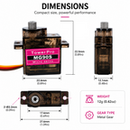 MG90S Metal Gear Micro Servos