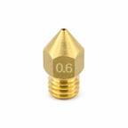 MK8 brass 0.6mm 3D printer nozzle, M6 thread, 1.75mm filament, Creality Ender 3 compatible